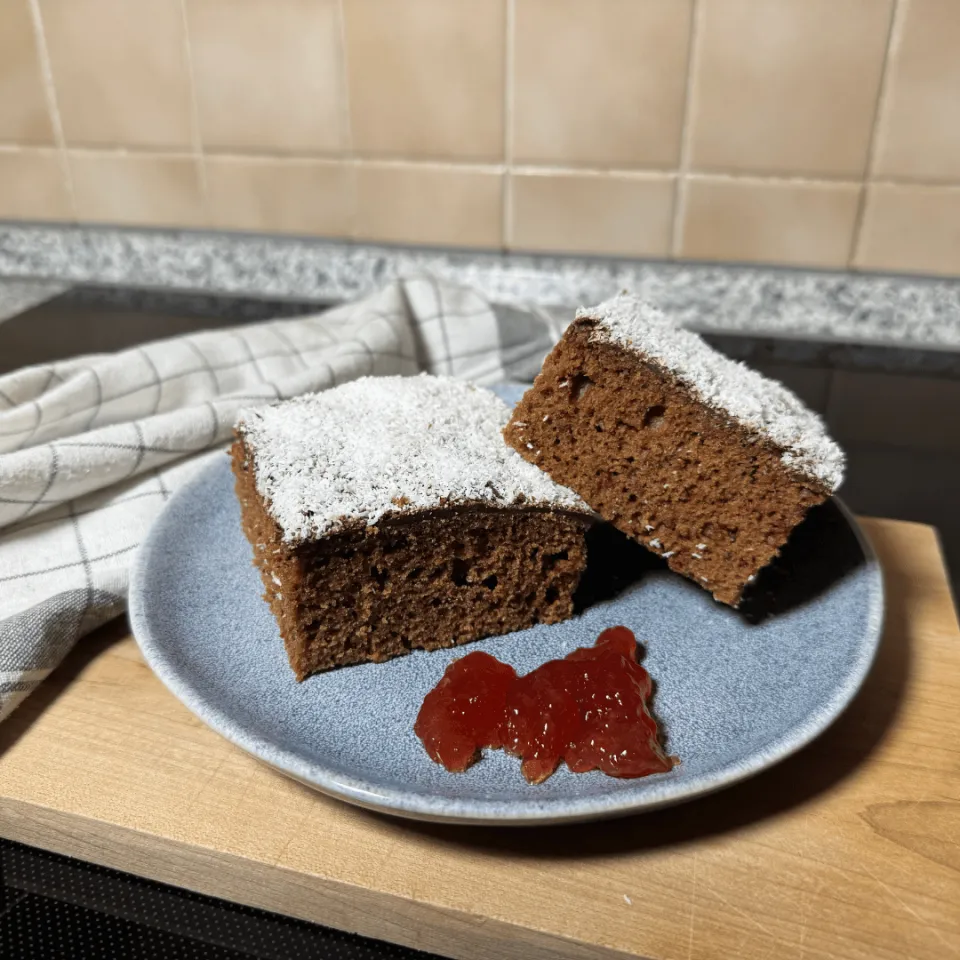 Perník s čokoládovou polevou a kokosem